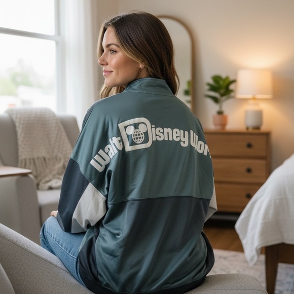 Disney Jackets & Blazers - Disney World Spirit Jersey Gray and White Zip-Up Jacket size S